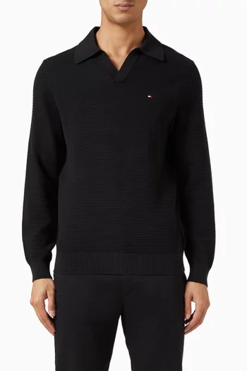 Johnny Collar Sweater in Cotton