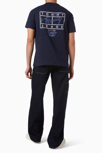 تي شيرت بطبعة قطن