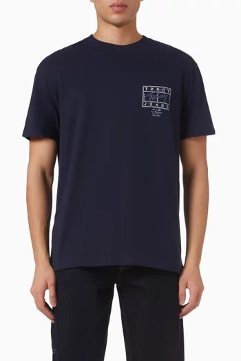 تي شيرت بطبعة قطن