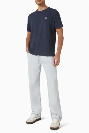 تي شيرت بشارة بشعار الماركة قطن