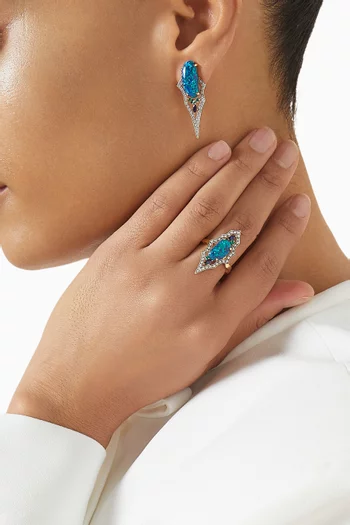 أقراط كاسباه ذهب أصفر عيار 18