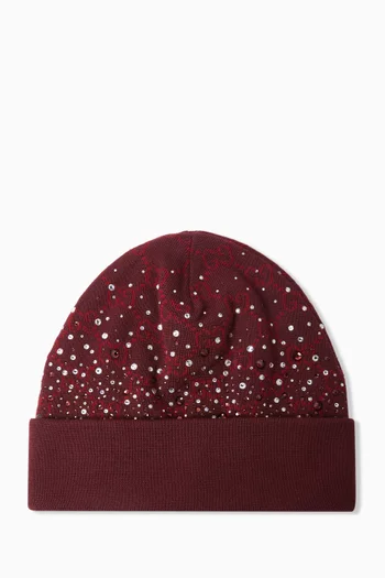 GG Crystal-embellished Beanie in Wool
