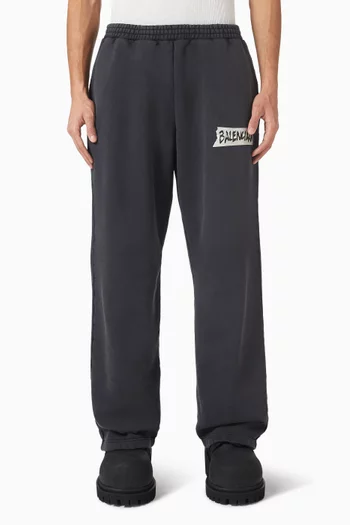 بنطال فضفاض بأشرطة لاصقة صوف ثقيل