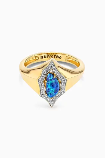 خاتم خنصر كاسباه ذهب أصفر عيار 18