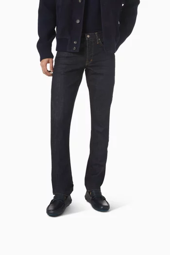 حذاء موكاسين بشعار جانشيني جلد عجل