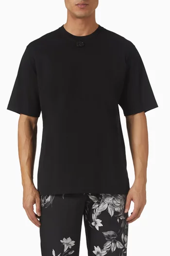 تي شيرت برقعة شعار الماركة قطن جيرسيه