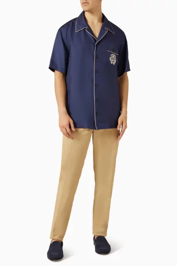 Logo Pocket Shirt in Silk