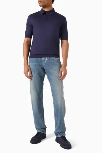 بنطال جينز كلاسيكي بقصة فضفاضة دينم