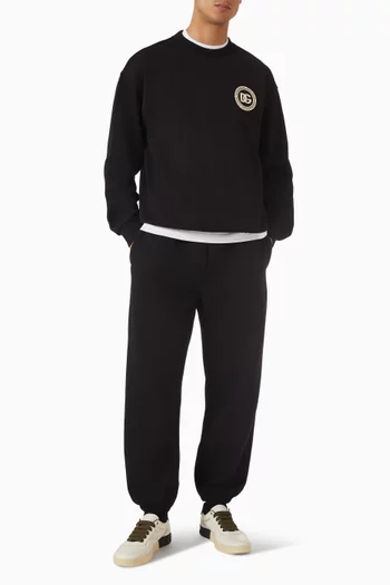 سويت شيرت برقعة شعار الماركة قطن