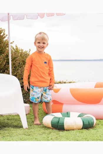 شورت لوكا مزين بنقشة