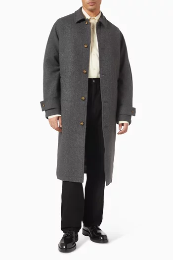 معطف باين مزيج صوف