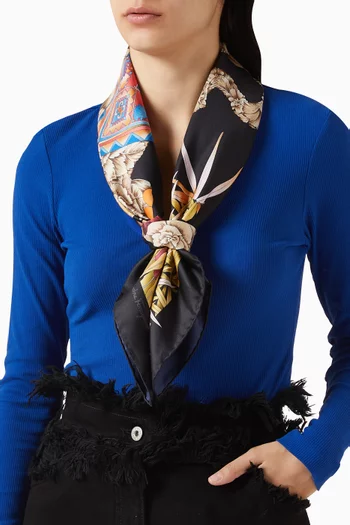 وشاح بنقشة انديا حرير