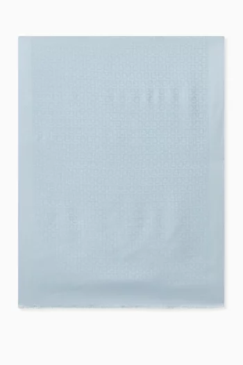 وشاح بنقشة شعار جانشيني مزيج صوف وحرير