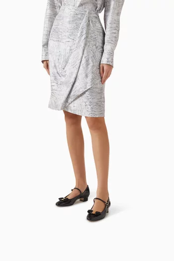 Vara 30 Bow Mary-Jane Pumps in Leather