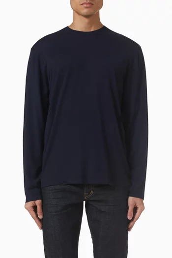 Crewneck Knit Sweater in Virgin Wool