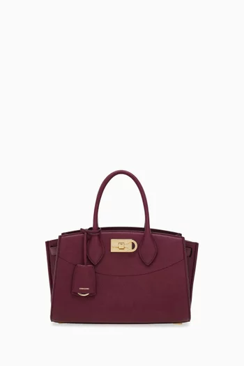 Small Studio Top-handle Bag in Calfskin