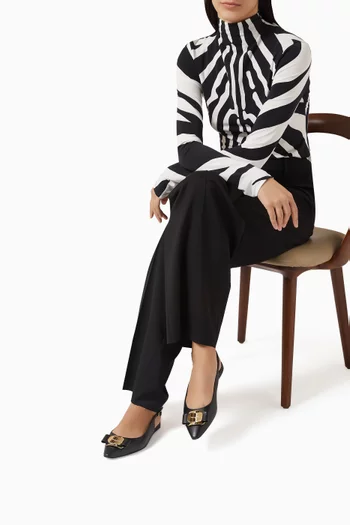 Zelmy Slingback Flats in Nappa Leather