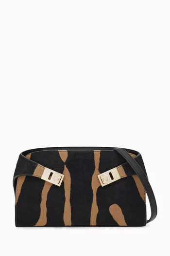Mini Hug Crossbody Bag in Ponyskin