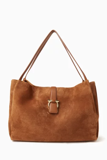 Medium Tote Bag in Suede