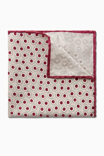 Spotted Pocket Square in Silk