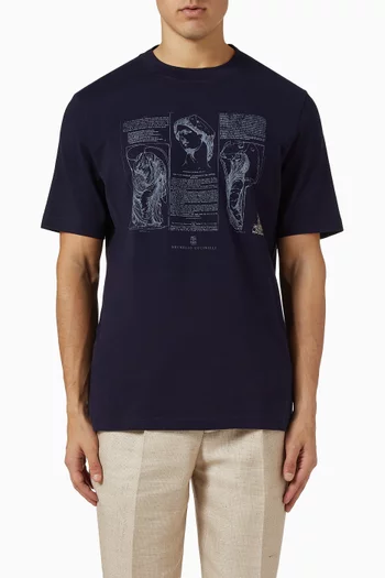 Printed T-shirt in Cotton