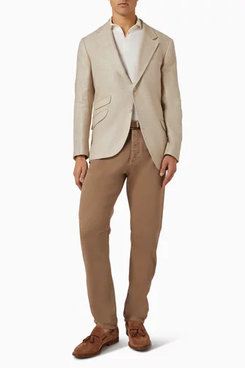 بنطال مصبوغ دينم مريح