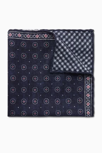 Printed Pocket Square in Silk