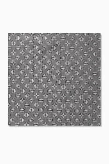 Medallion Pocket Square in Silk