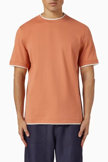 Faux-layering T-shirt in Cotton