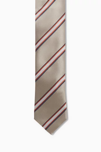 Striped Neck Tie in Silk