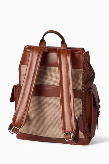 City Backpack in Braided Leather