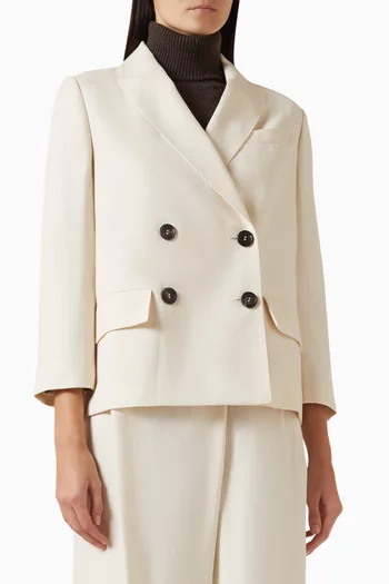 Double-breasted Blazer in Twill