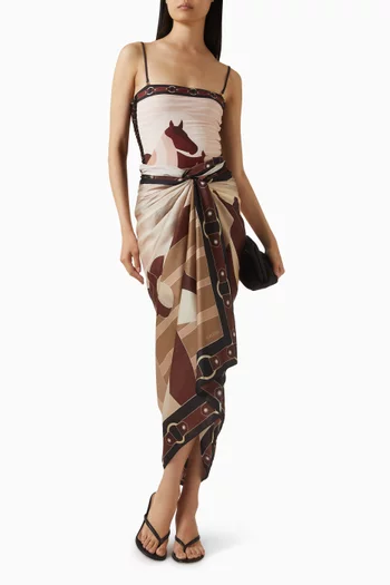 De La Falaise Sarong in Cotton-silk