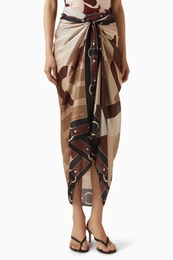 De La Falaise Sarong in Cotton-silk