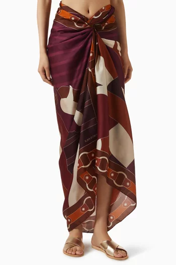De La Falaise Sarong in Cotton-silk