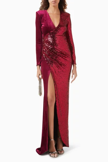 Perfume Exotico Sequin-embellished Gown