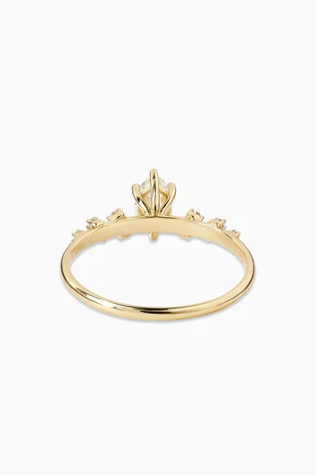 Marquise Diamond Ring in 14kt Yellow Gold