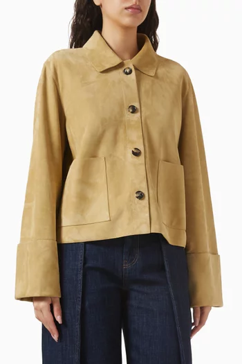 جاكيت بأساور مطوية شمواه