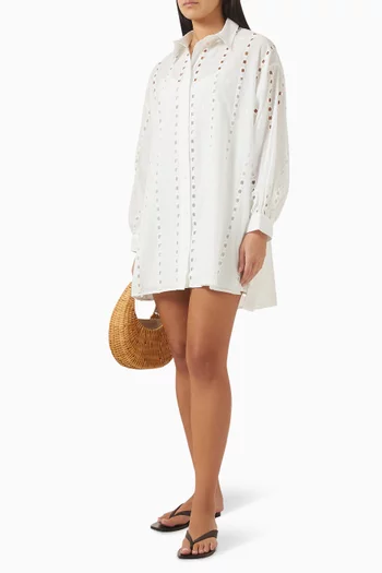 Marianne Shirt Mini Dress in Cotton