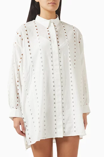 Marianne Shirt Mini Dress in Cotton