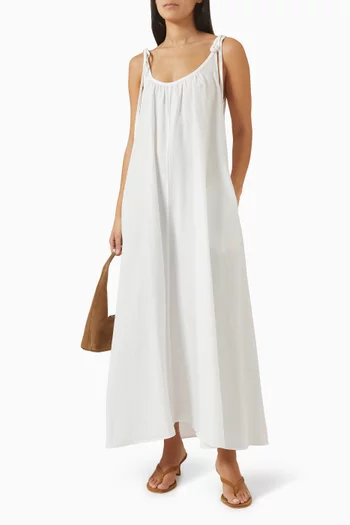 Floral Open-back Dress in Silk Blend