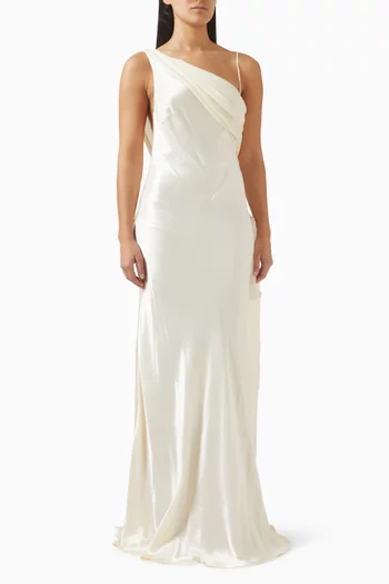 Helena Draped Dress in Chiffon