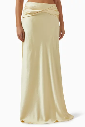 Andi Draped Skirt in Satin