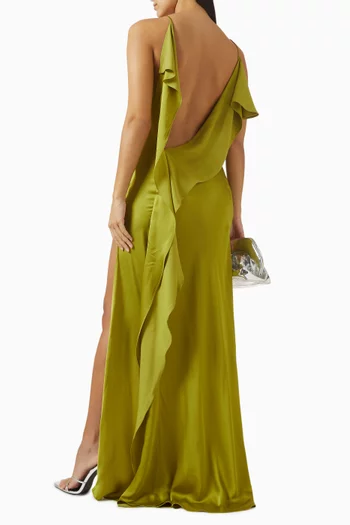 Odessa Slit Dress in Viscose Rayon