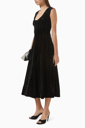 Leila Midi Dress in Velvet