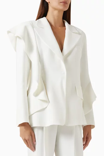 Ruffled-trim Blazer