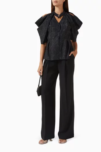 High-waisted Pleated Pants