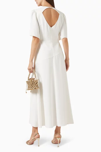 فستان طويل بخصر منخفض