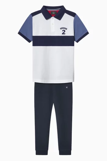 Logo Graphic-print Polo Shirt in Cotton