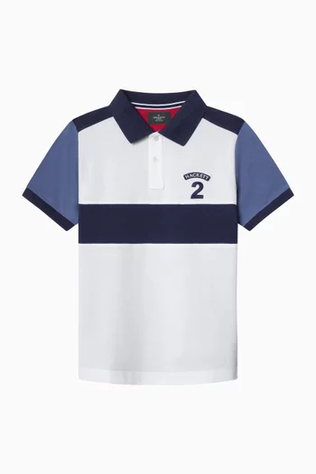 Logo Graphic-print Polo Shirt in Cotton
